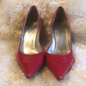 Guess by Marciano Hot Pink Patent Carrie Pumps